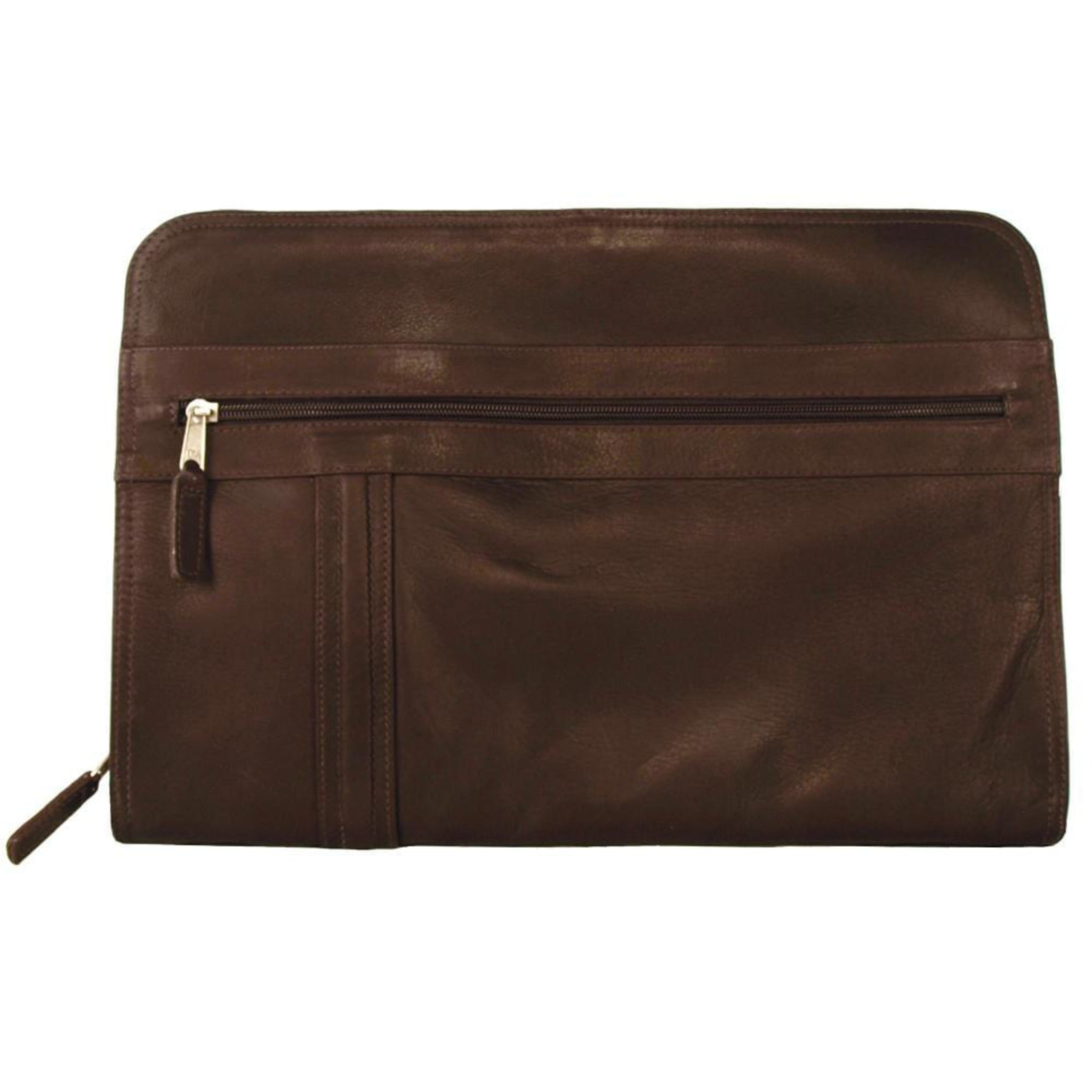 Deluxe Zippered Leather Portfolio