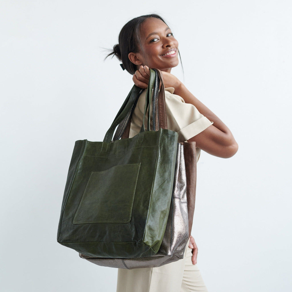 Margie Leather Tote/Shoulder Bag