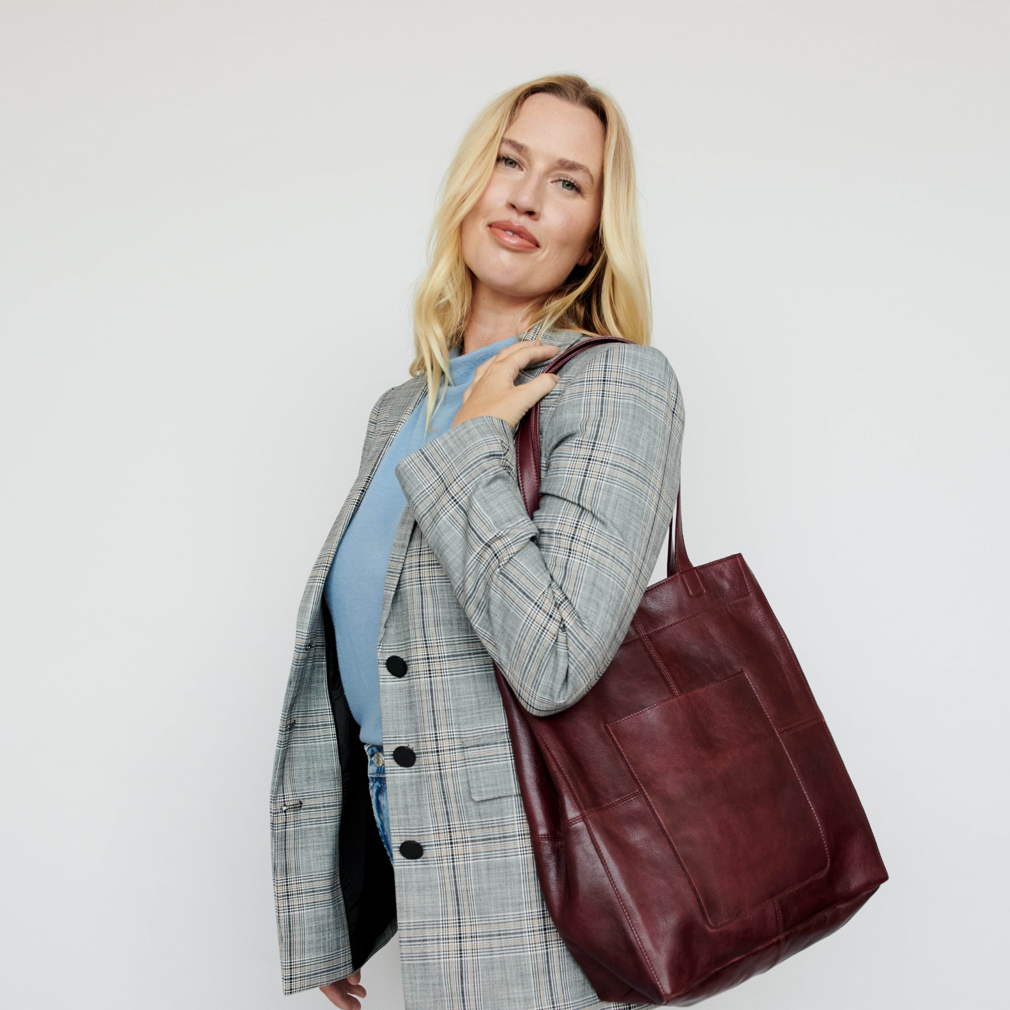 Margie Leather Tote/Shoulder Bag