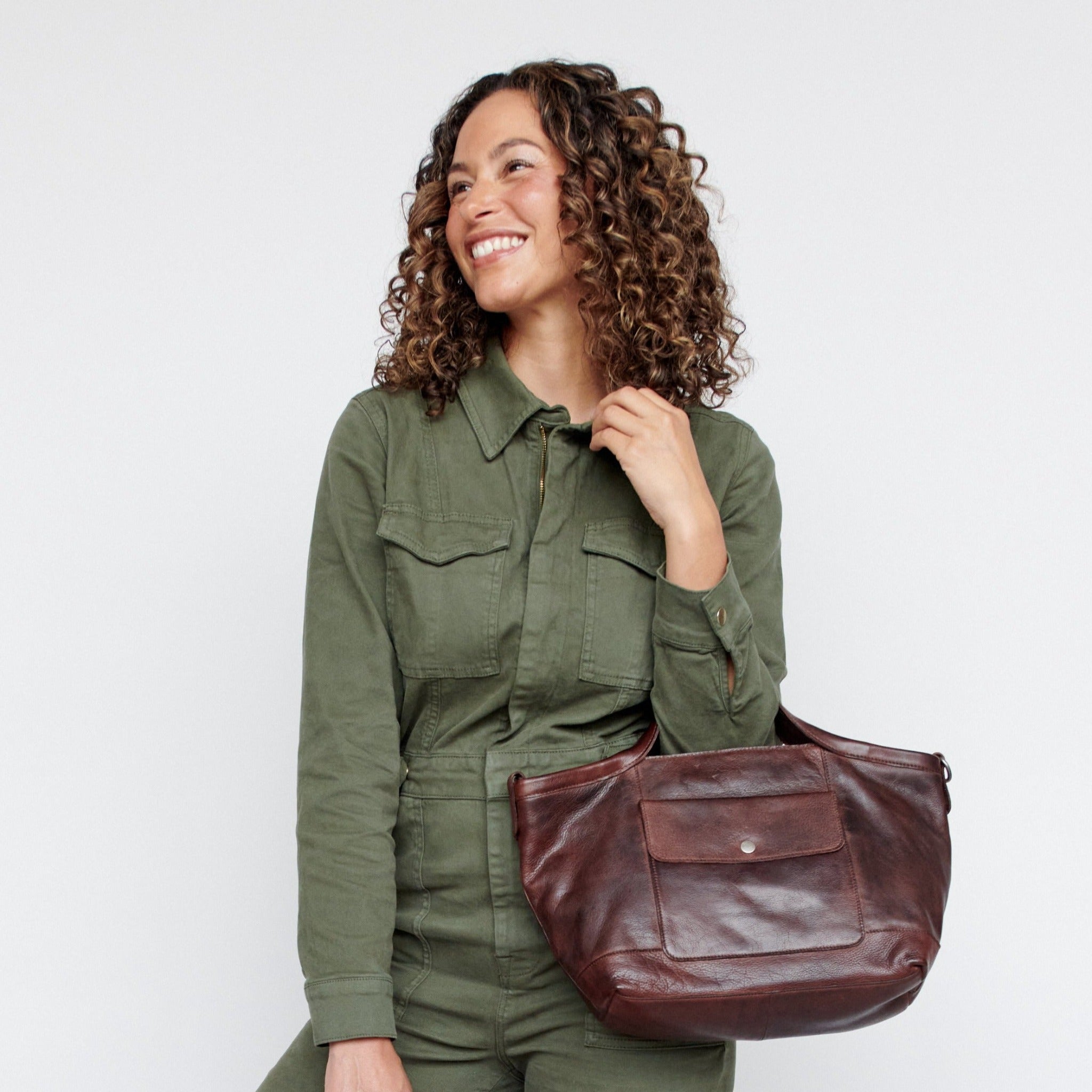 Claire Leather Tote/Crossbody
